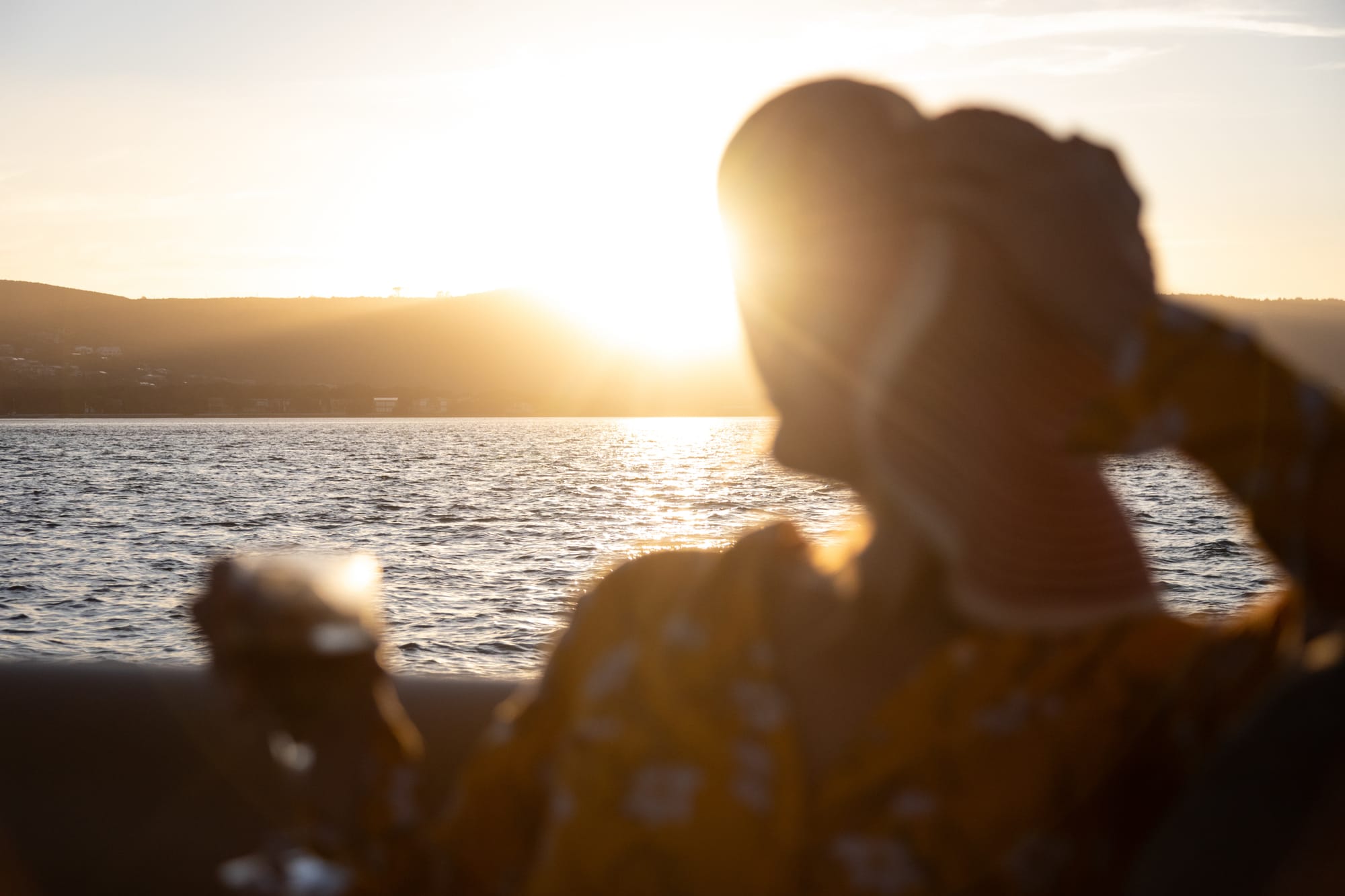 Boat cruise sunset